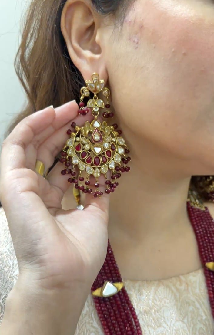 BEADED RUBY KUNDAN MK jewels