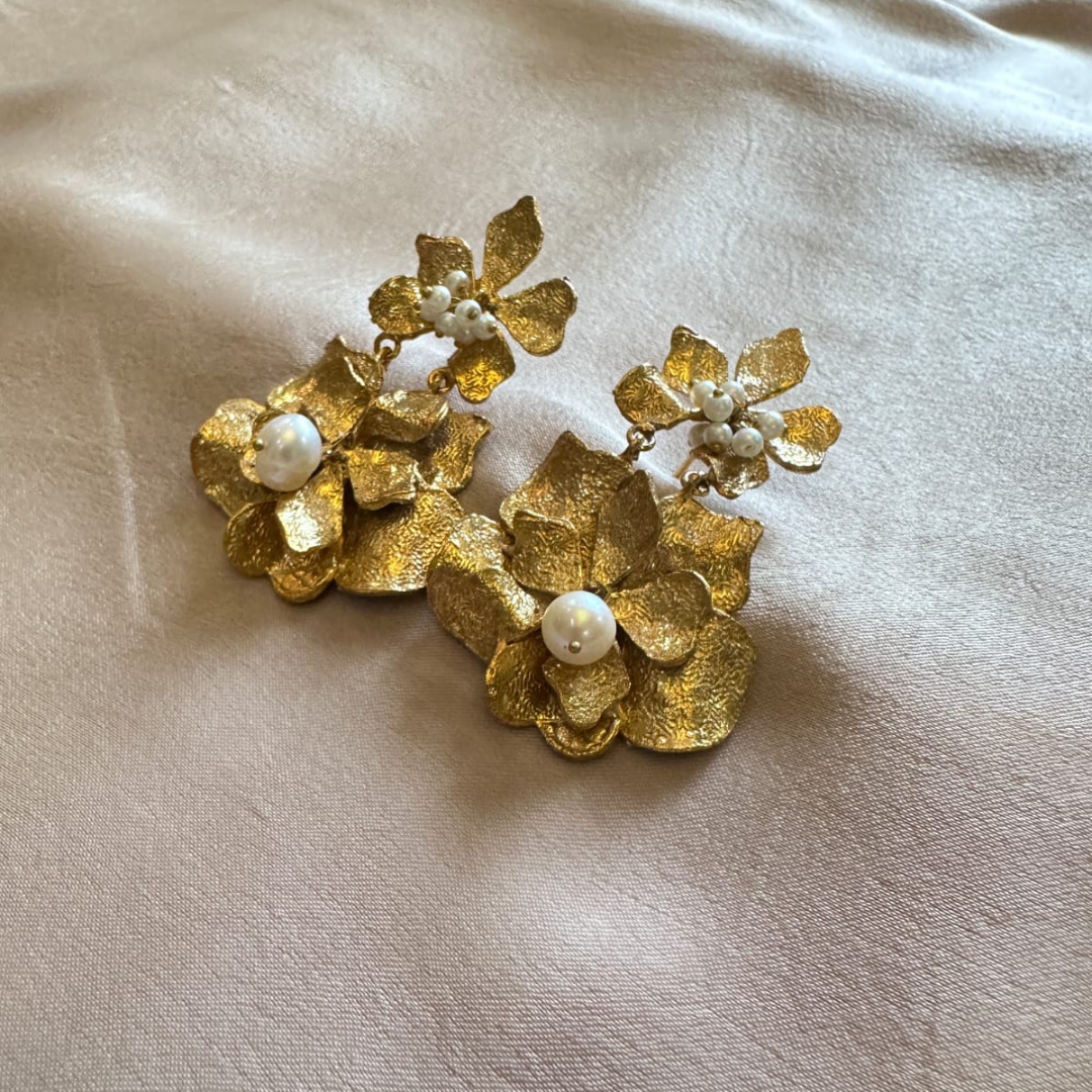 ANTIQUE DOUBLE FLOWER MK jewels