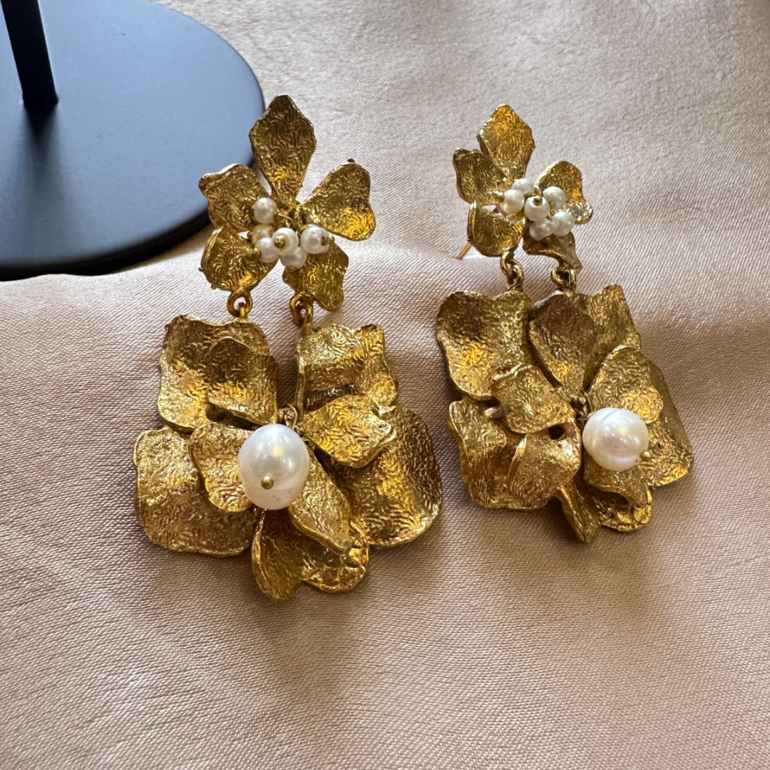 ANTIQUE DOUBLE FLOWER MK jewels