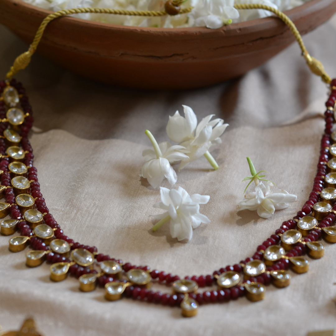 BEADED KUNDAN MK jewels