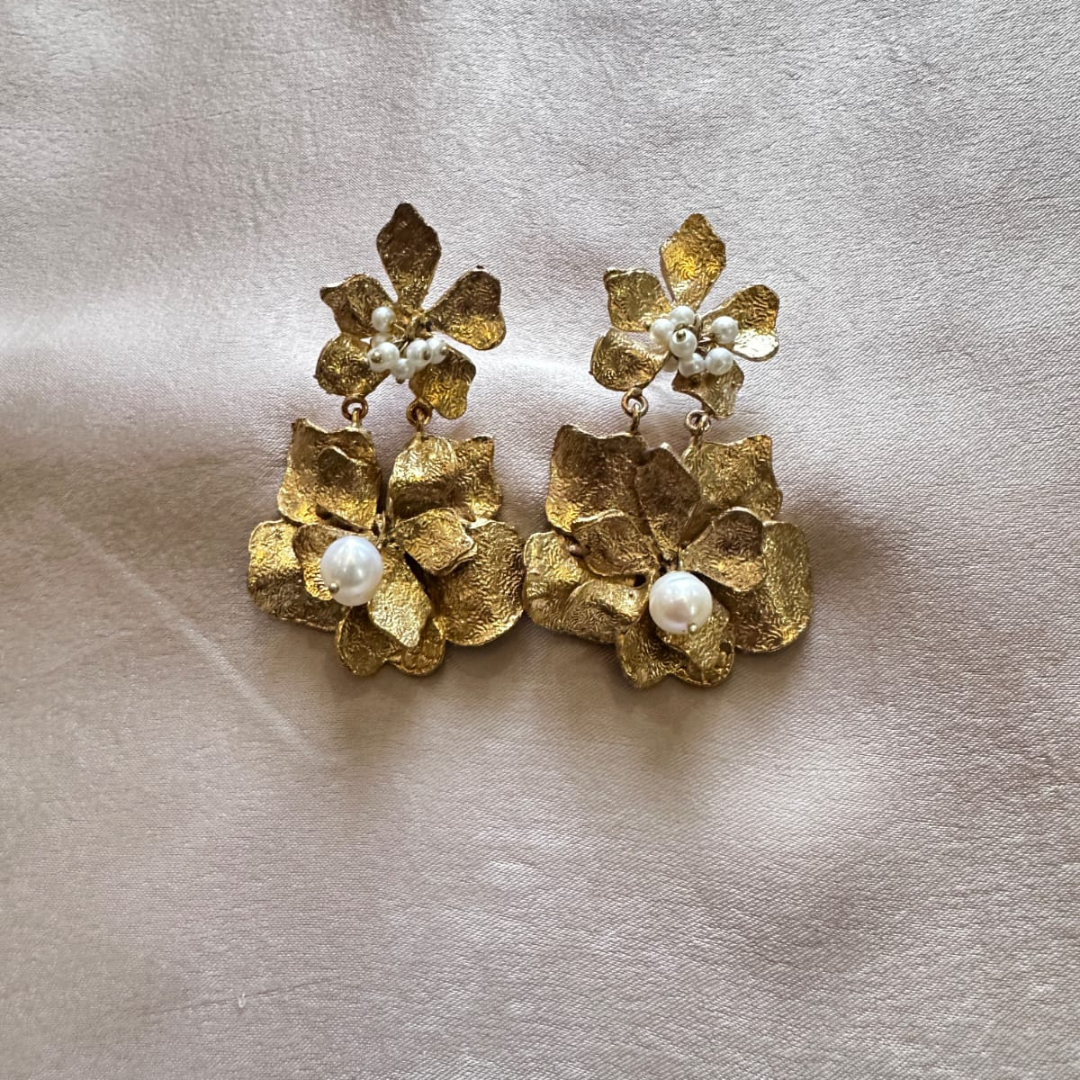 ANTIQUE DOUBLE FLOWER MK jewels