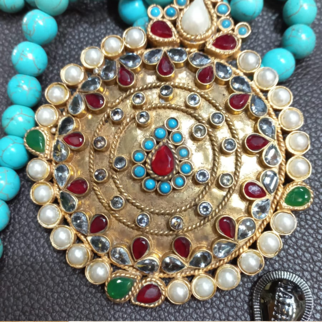 ANTIQUE BEADED FEROZA MK jewels